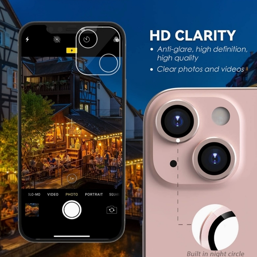 Camera lens tempered glass protector for iPhone 13, IPhone 13 Mini - Picture 3 of 7